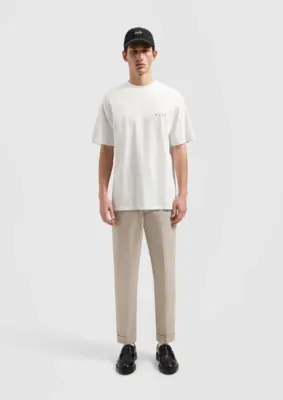 Olaf | Seersucker slim pants cement