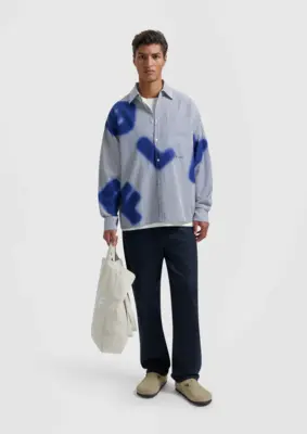 Olaf | Stain logo stripe shirt ls