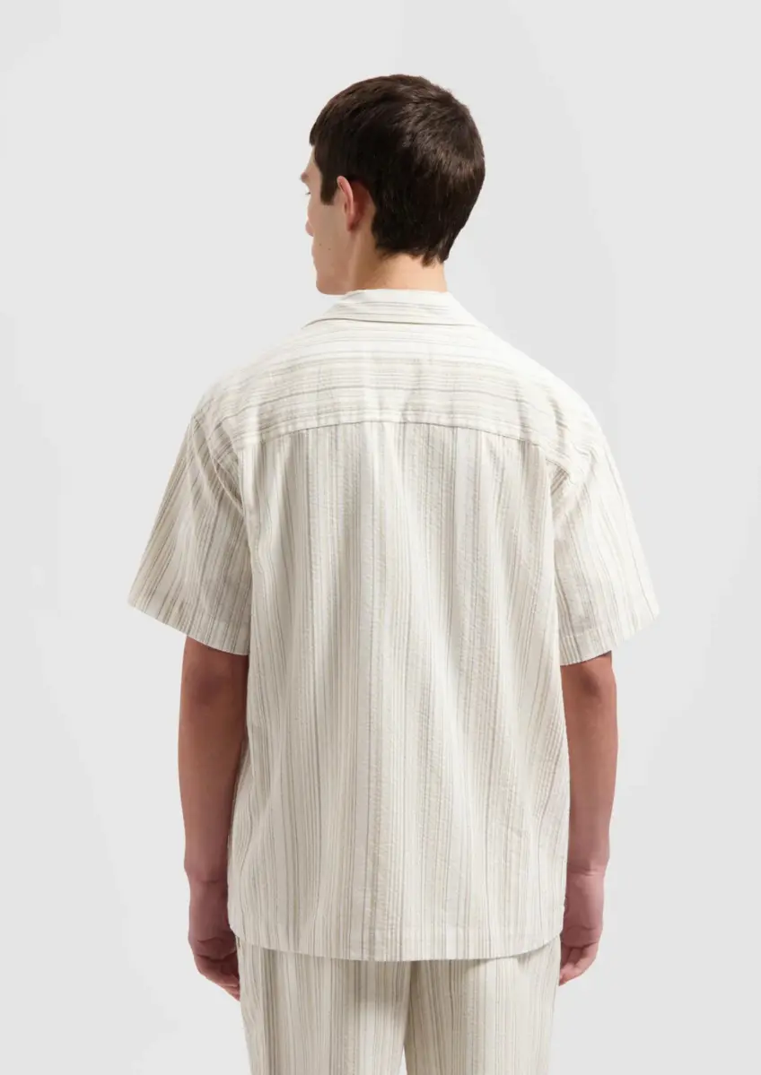 Olaf | Stripe shirt ss brown stripe