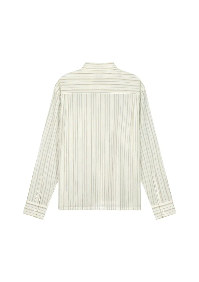 Olaf | Striped boxy shirt/offwhite