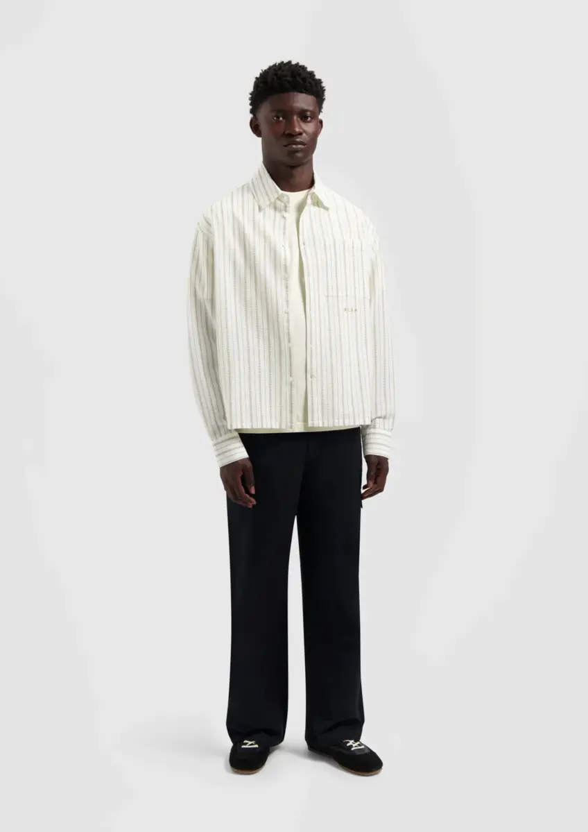 Olaf | Striped boxy shirt/offwhite