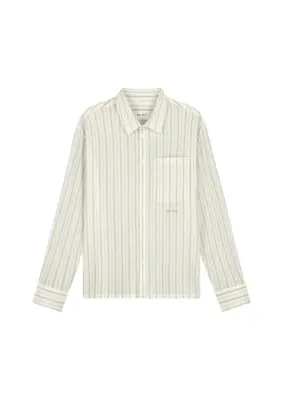 Olaf | Striped boxy shirt/offwhite