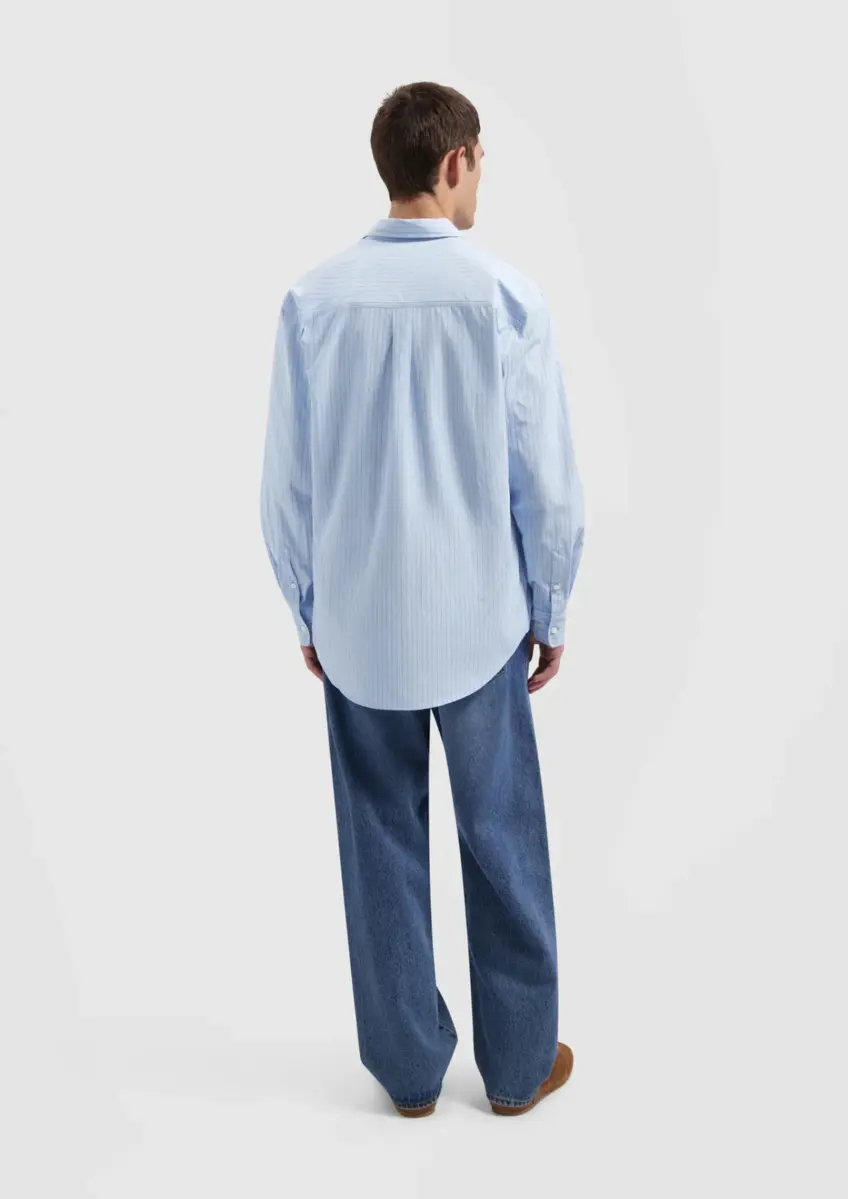 Olaf | Striped relaxed shirt blue stripe