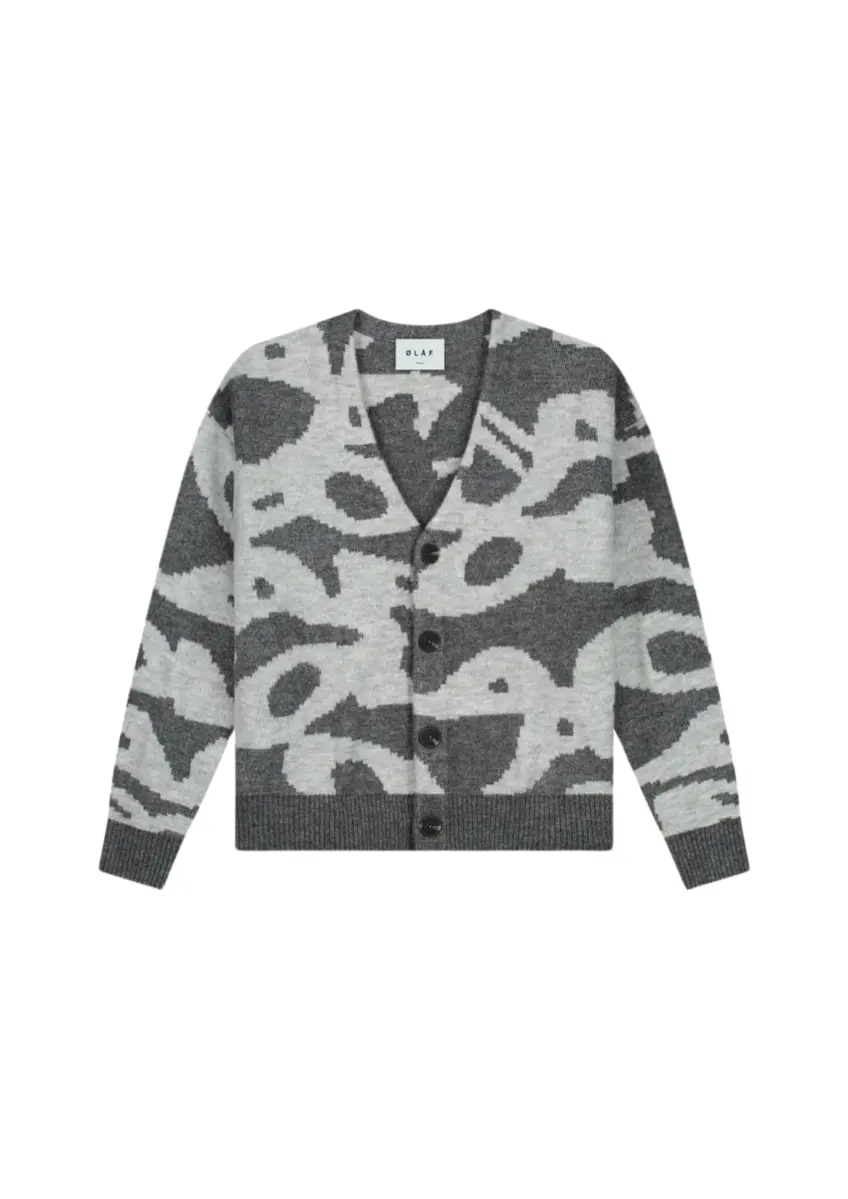 Olaf | Wavy drift knitted cardigan