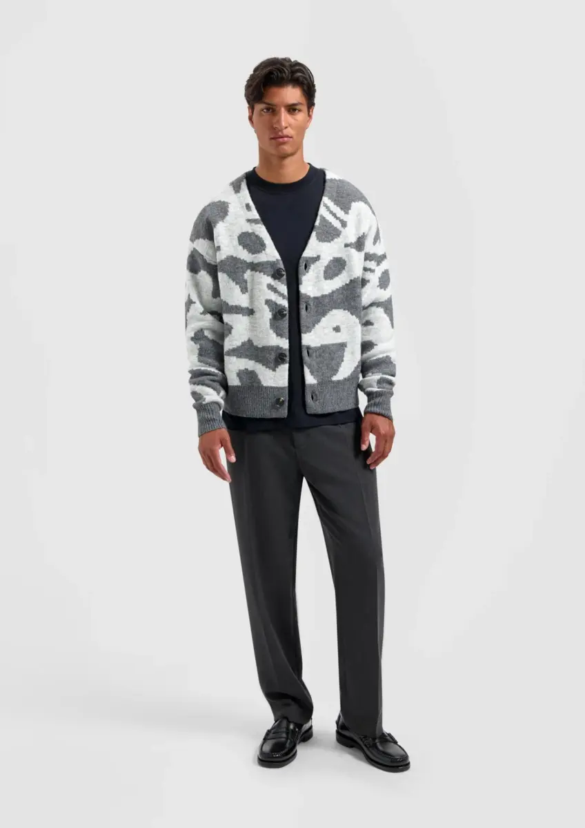 Olaf | Wavy drift knitted cardigan