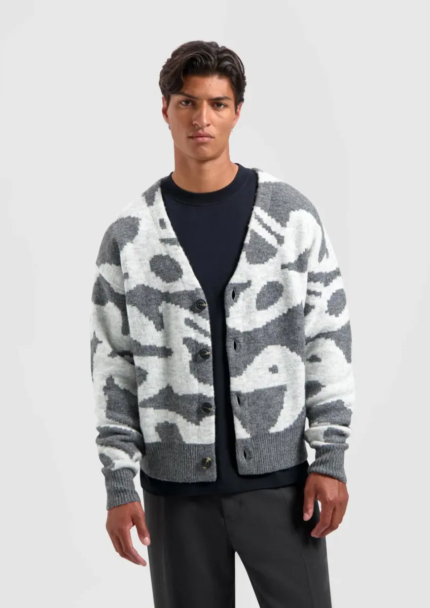 Olaf | Wavy drift knitted cardigan
