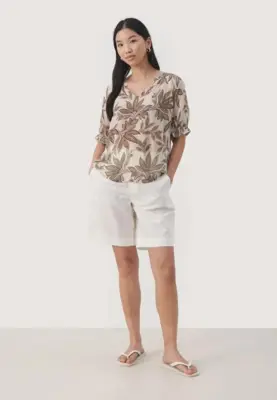 Part Two | Popsypw blshirts/blouse black delicate leaf