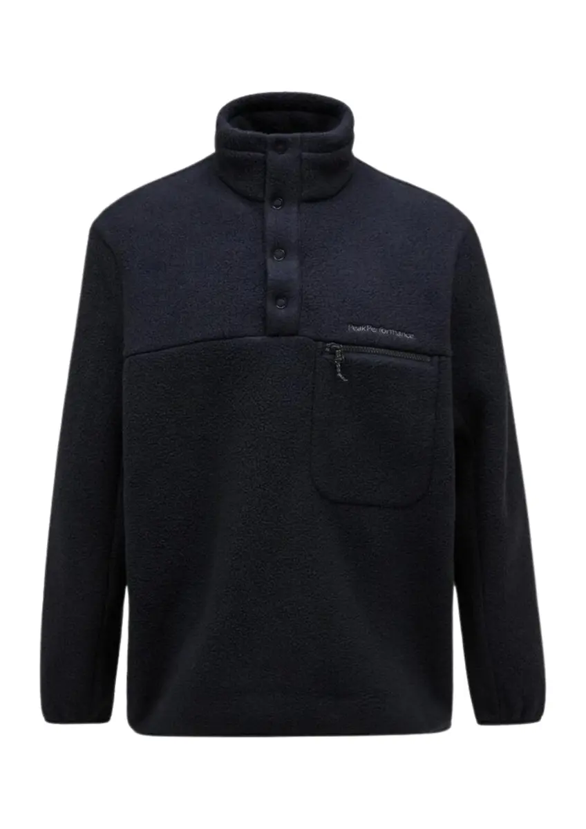 PeakPerformance | M Fleece Snap T-Neck Black