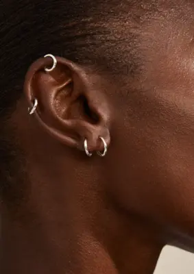 Pilgrim | Ariella recycled hoop earrings 2-in-1 set silver-plated