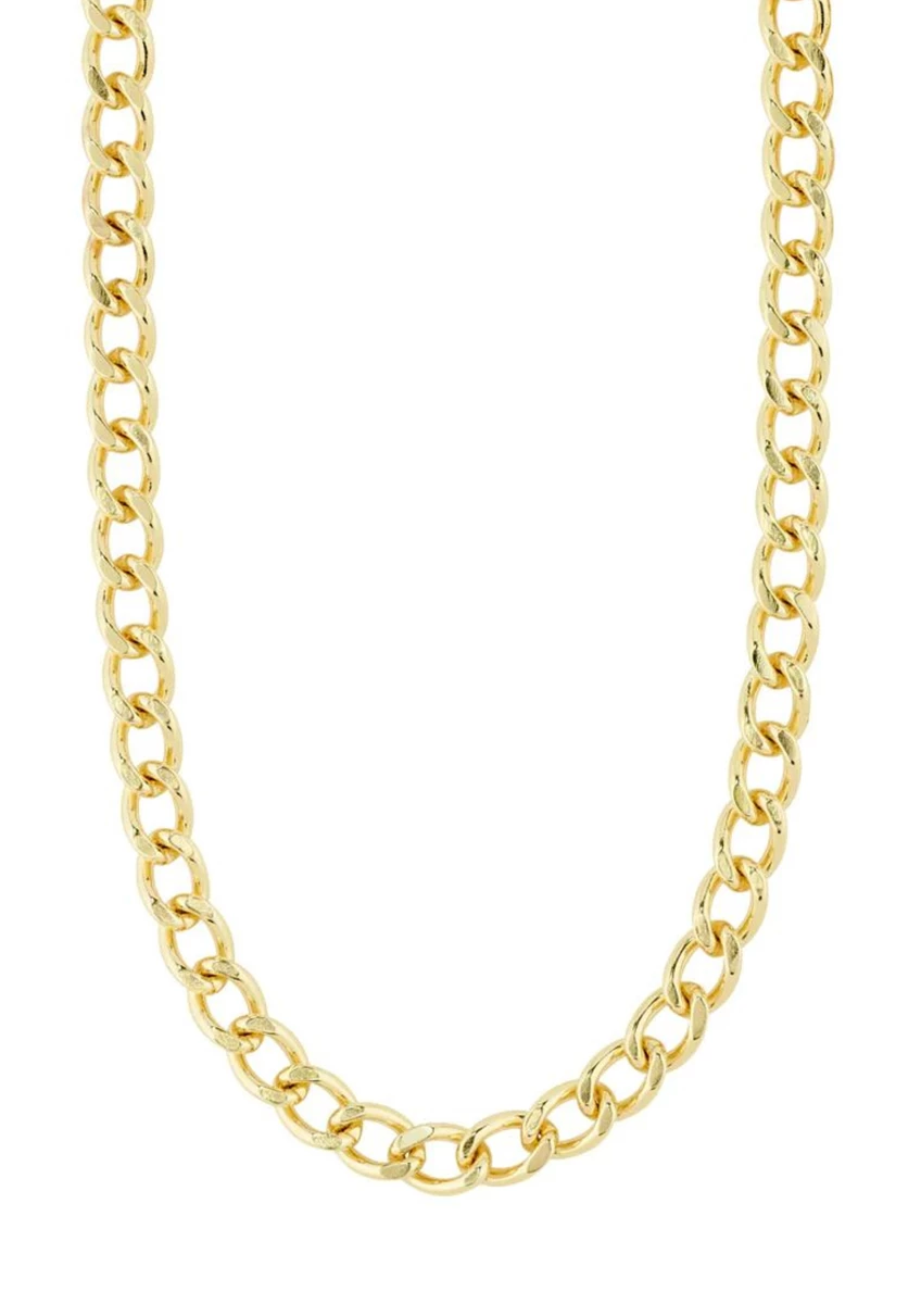 Pilgrim | Charm recycled curb necklace gold-plated