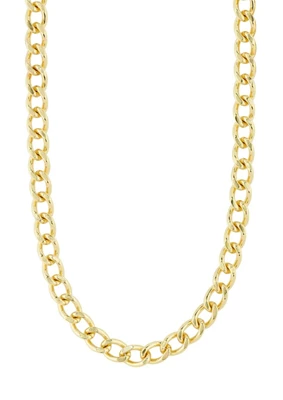 Pilgrim | Charm recycled curb necklace gold-plated