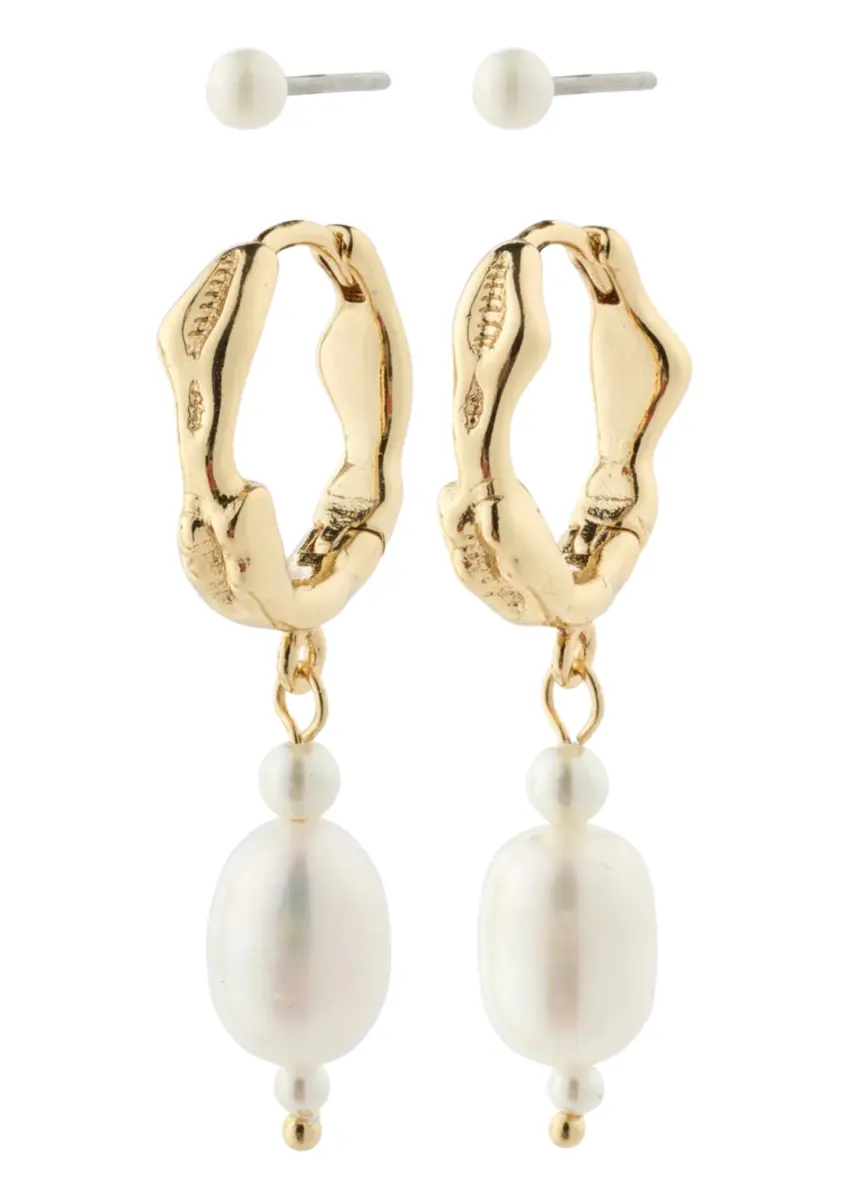 Pilgrim | Constance earrings 2-in-1 set gold-plated
