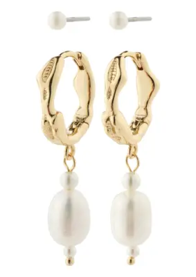 Pilgrim | Constance earrings 2-in-1 set gold-plated