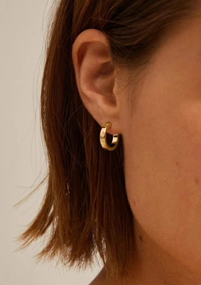 Pilgrim | Efia huggie hoop earrings gold-plated