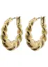 Pilgrim | Eileen twirl hoop earrings gold-plated