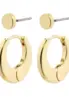 Pilgrim | Eilish huggie hoop earrings & studs 2-in-1 3.00 pcs 13.00set gold-plated