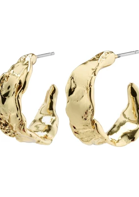 Pilgrim | Elara recycled organic shaped hoop earrings gold-plated