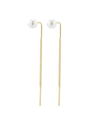 Pilgrim | Elba long chain pearl earrings gold-plated