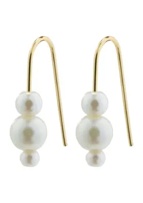 Pilgrim | Elberta pearl earrings gold-plated