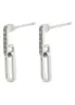 Pilgrim | Elise recycled oval link crystal earrings