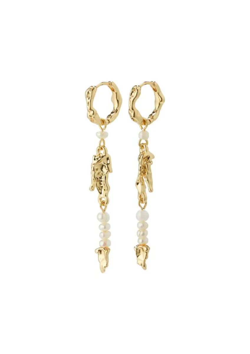 Pilgrim | Niya recycled freshwater pearl earrings gold-plated