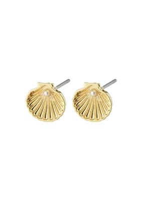 Pilgrim | Opal recycled seashell earrings gold-plated