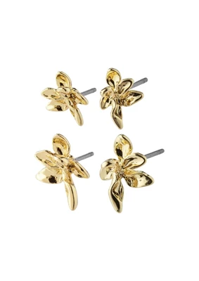 Pilgrim | Riko recycled earrings. 2-in-1 set. gold-plated