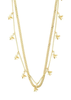Pilgrim | Riko recycled necklaces. 2-in-1 set gold-plated