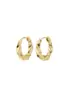 Pilgrim | Taffy recycled medium size swirl hoop earrings gold-plated