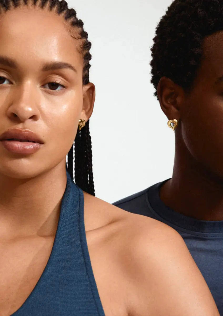 Pilgrim | Tide heart earrings gold-plated