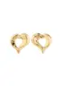Pilgrim | Tide heart earrings gold-plated