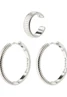 Pilgrim | Xena recycled hoop og cuff earrings silver-plated