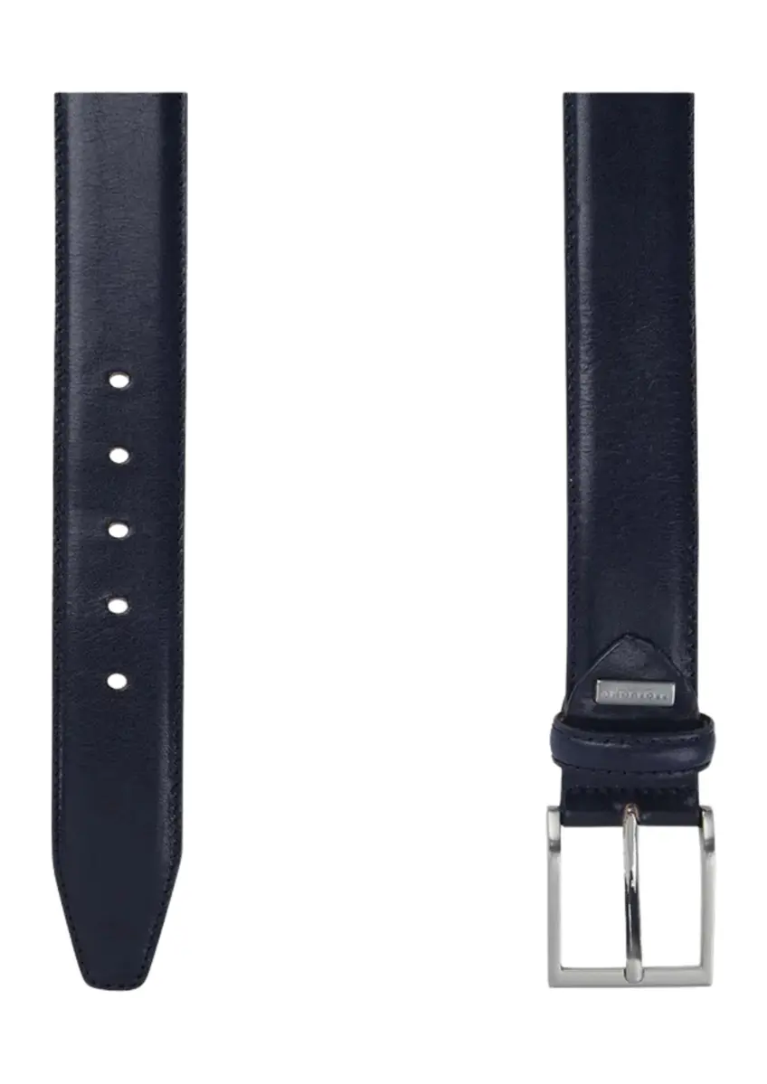 Profuomo | Belt calf leather blue