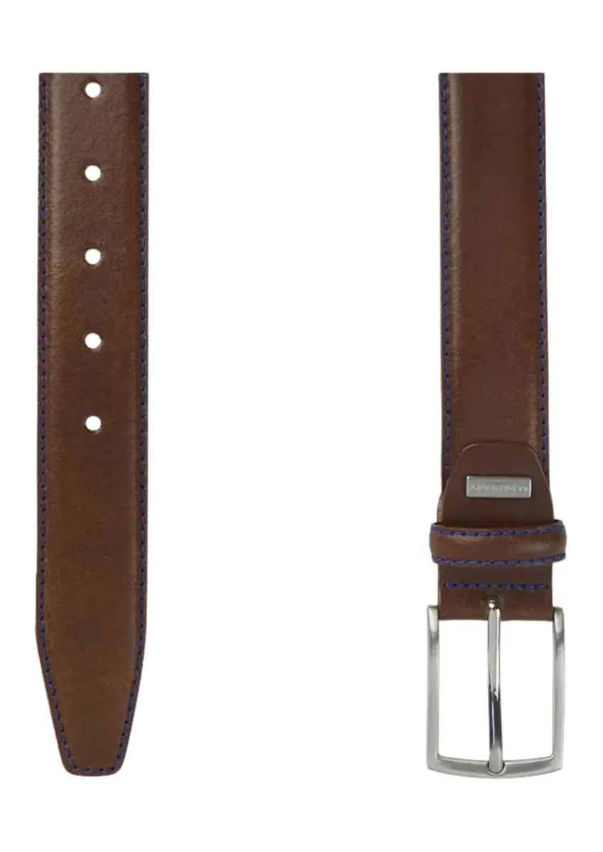 Profuomo | Belt royal stitched cognac
