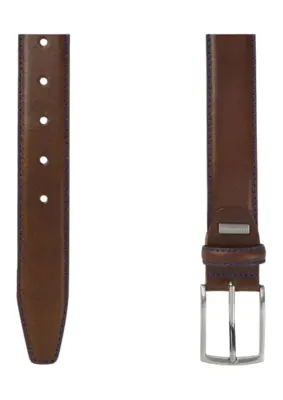 Profuomo | Belt royal stitched cognac