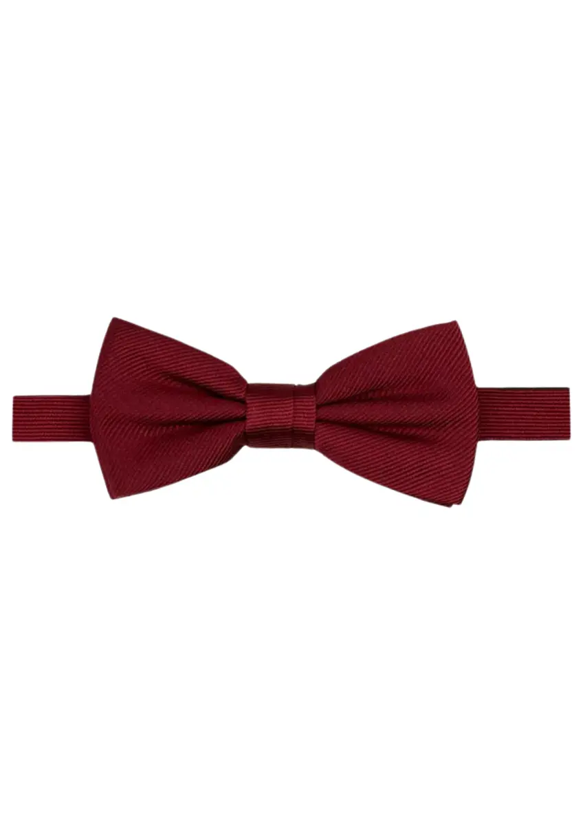 Profuomo | Bowtie silk woven bordeaux