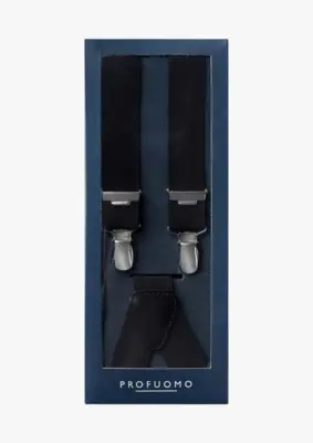 Profuomo | Braces solid grey mel