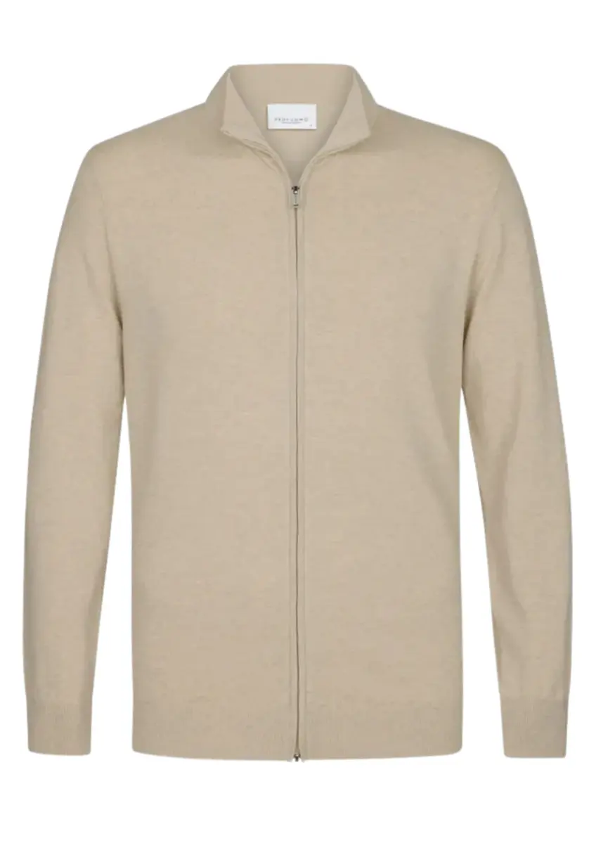 Profuomo | Cardigan full zip beige