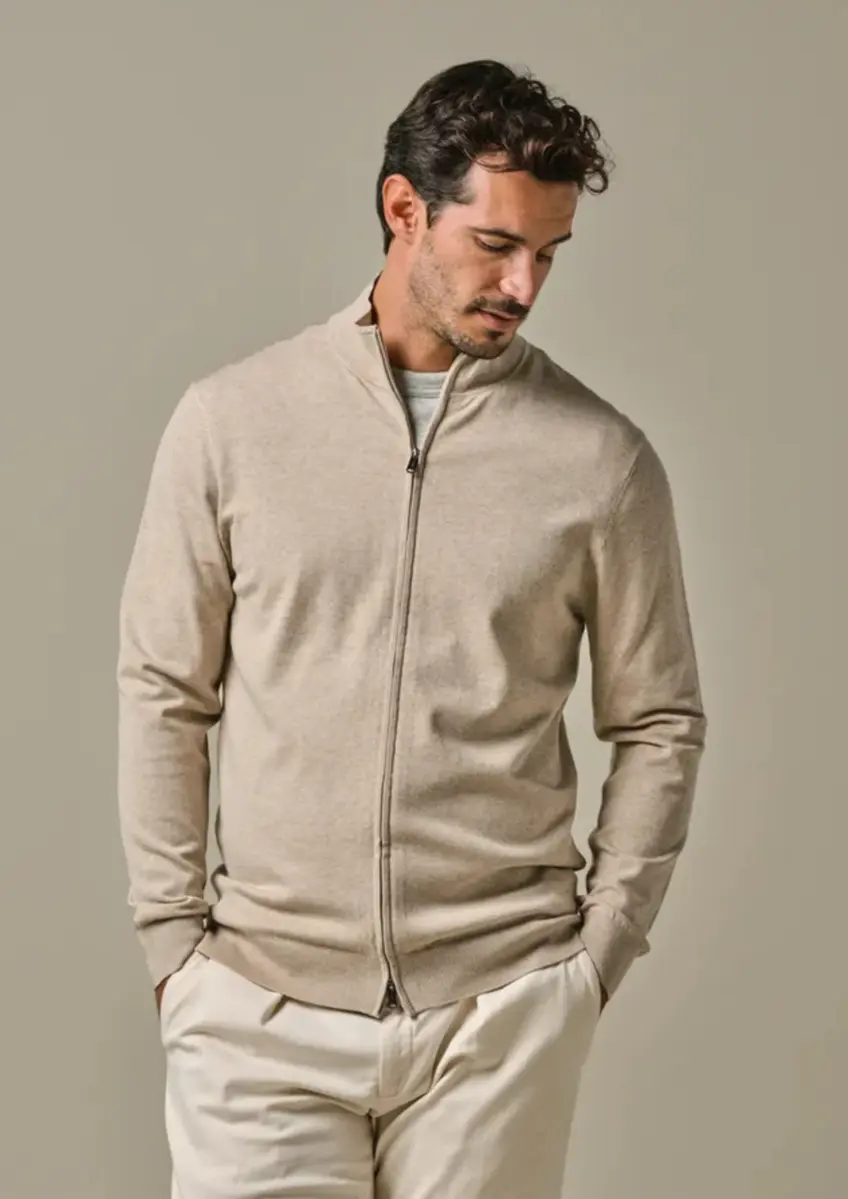 Profuomo | Cardigan full zip beige