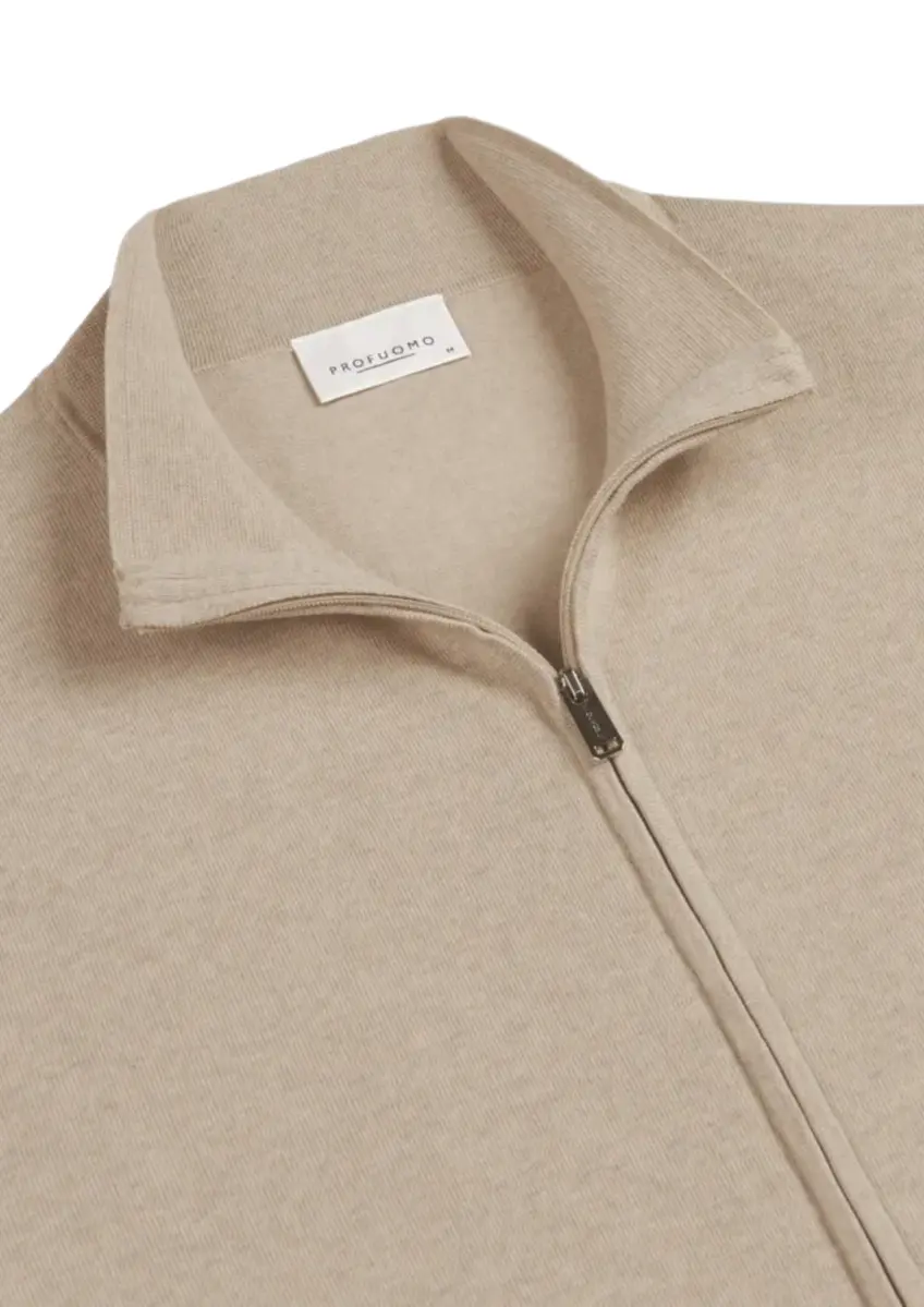 Profuomo | Cardigan full zip beige