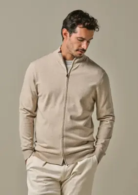 Profuomo | Cardigan full zip beige