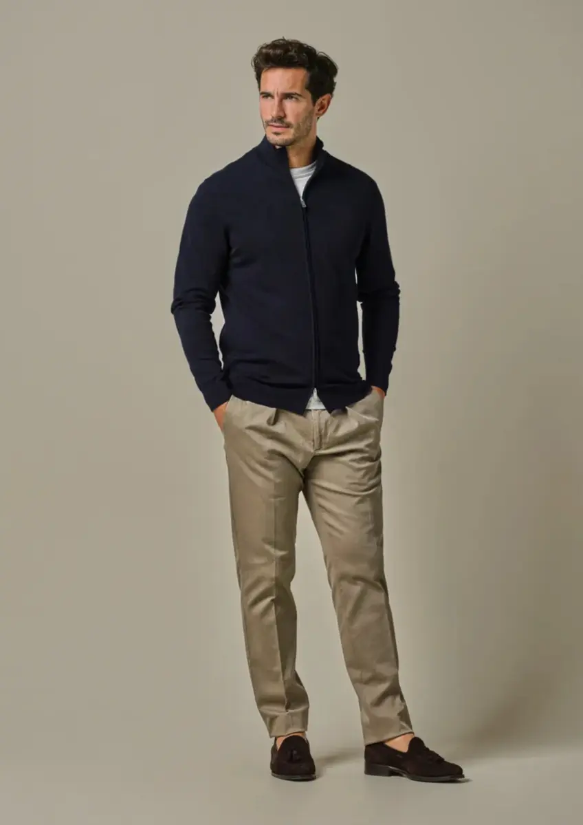 Profuomo | Cardigan full zip navy