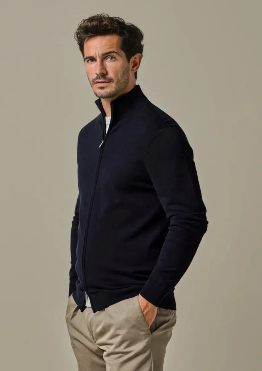 Profuomo | Cardigan full zip navy