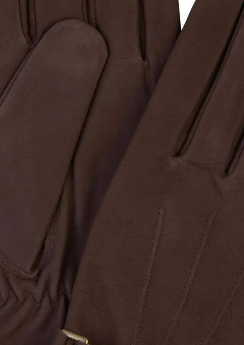 Profuomo | Glove goat nubuck brown