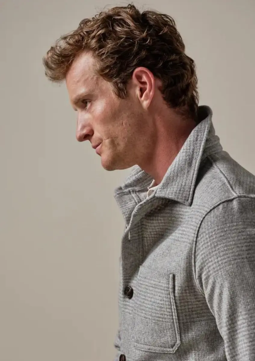 Profuomo | Overshirt check m.grey