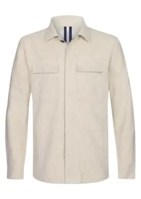 Profuomo | Overshirt cotton linen beige