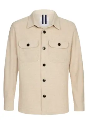 Profuomo | Overshirt knitted beige