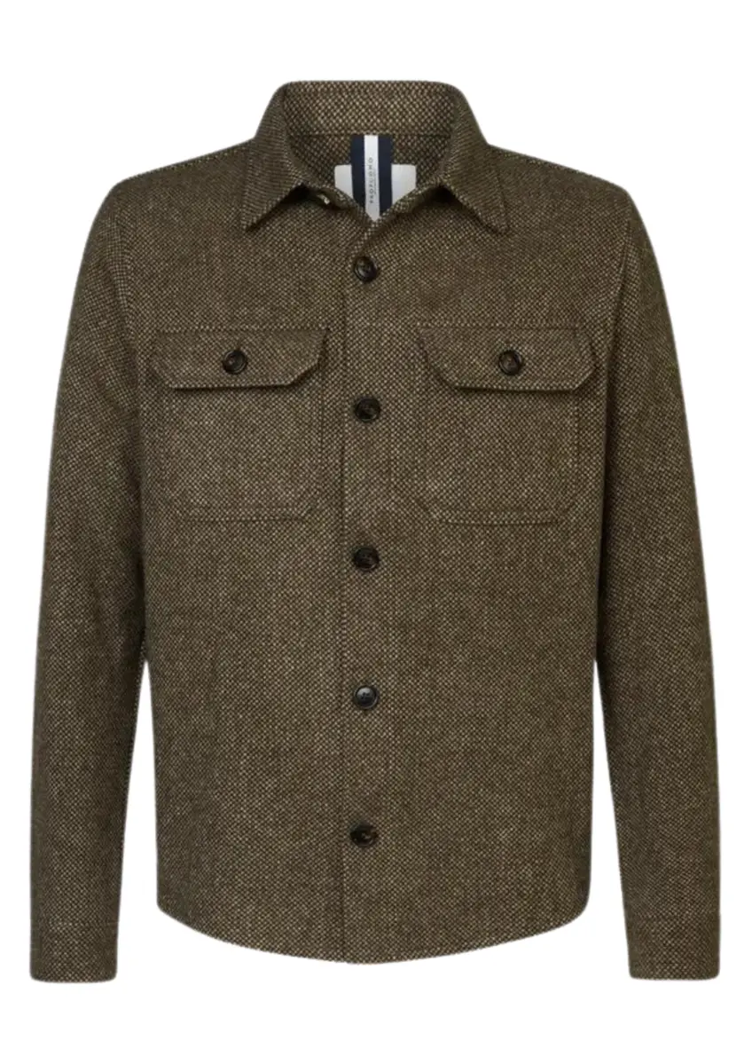 Profuomo | Overshirt texture d.brown