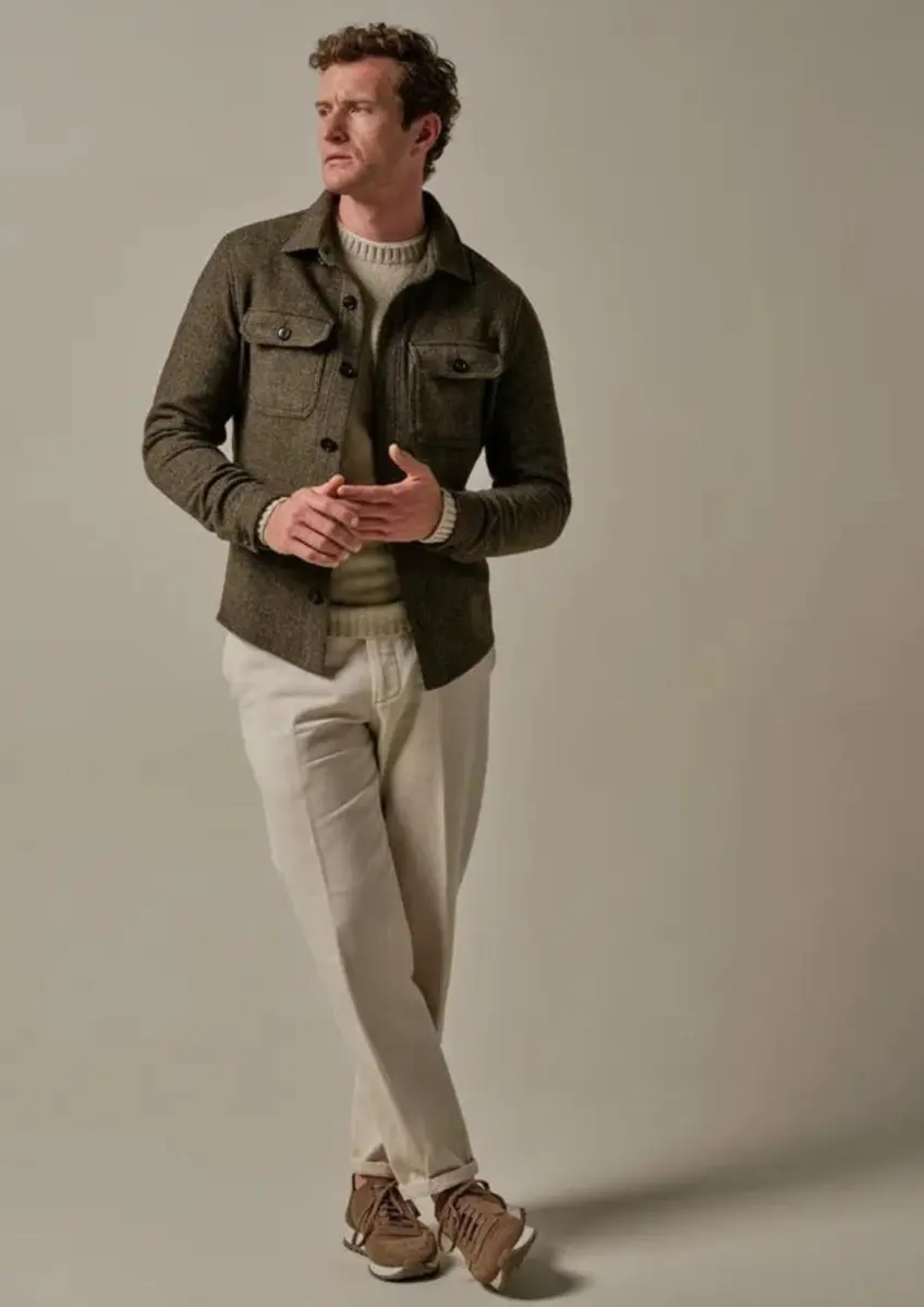 Profuomo | Overshirt texture d.brown