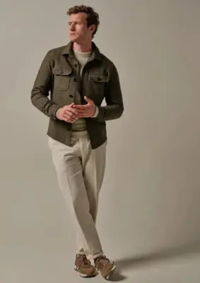Profuomo | Overshirt texture d.brown